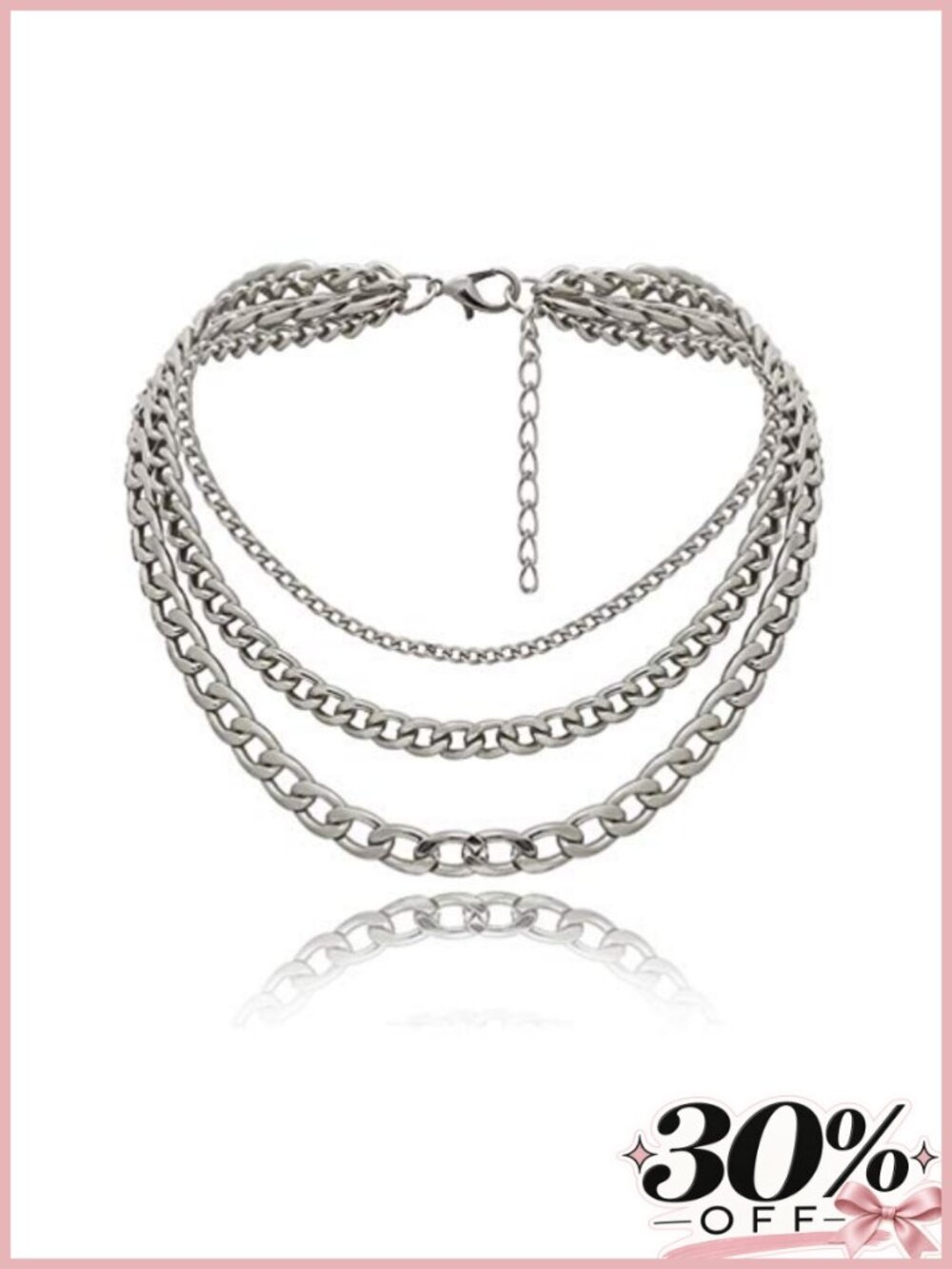 Chunky Statement Chain Necklace Women Punk Collar Jewelry